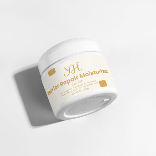 Jar of YH Barrier Repair Moisturizer on a light gray background
